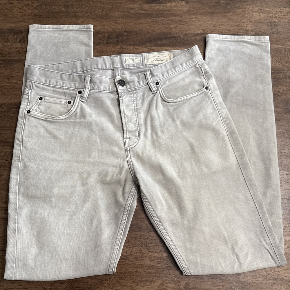 All Saints‎ Razor Jeans Mens 30 Gray Button Fly Denim